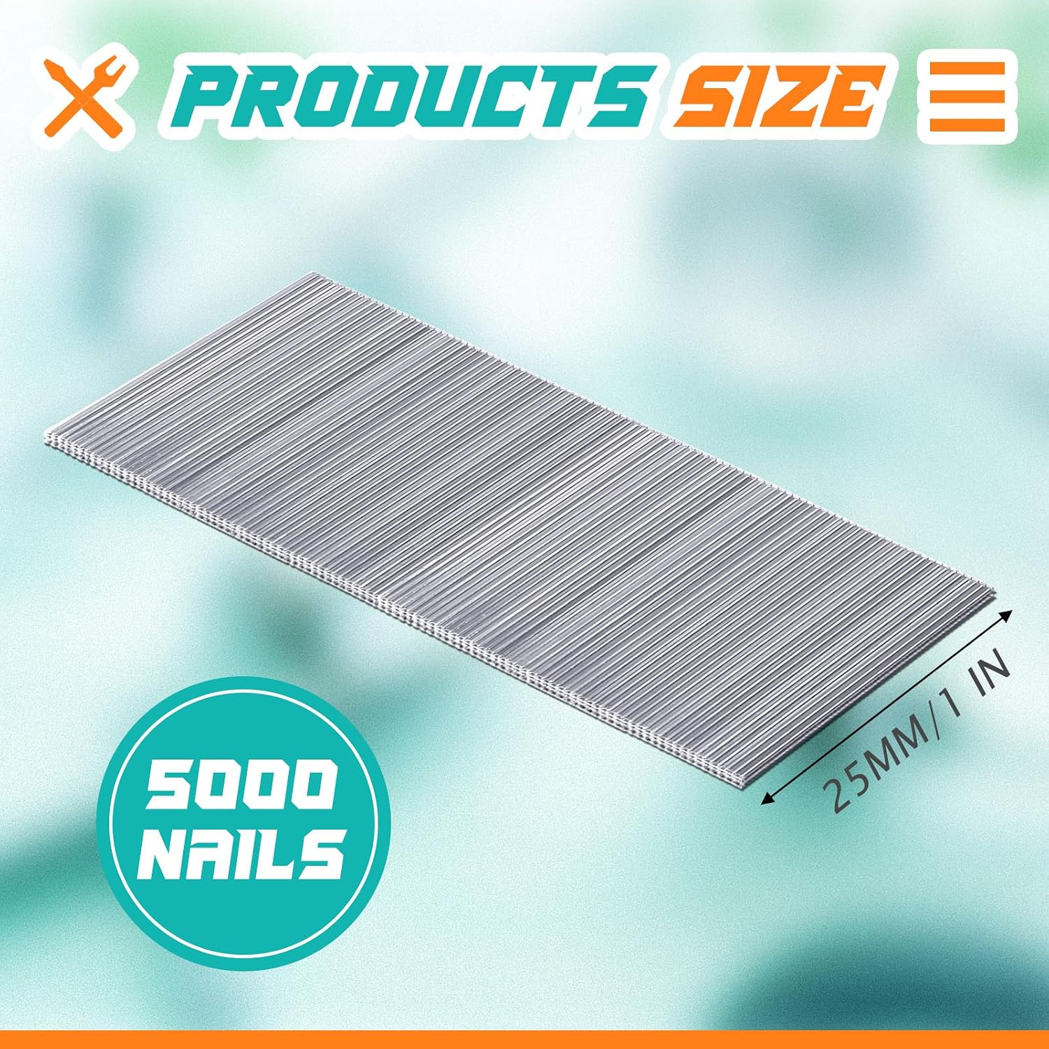 Zhengmy 5000 Pcs 23 Gauge Pin Nails 1 Inch Needle Micro Headless Pins