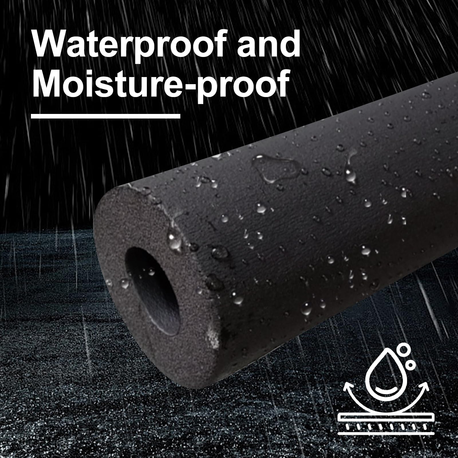 Tubo Isolante In Gommapiuma Nero 1,8 M | Diametro 6 Mm/16 Mm/25 Mm/32 Mm, Spessore 9 Mm | Per Isolare Tubi Riscaldamento, AC O Impianti Idraulici