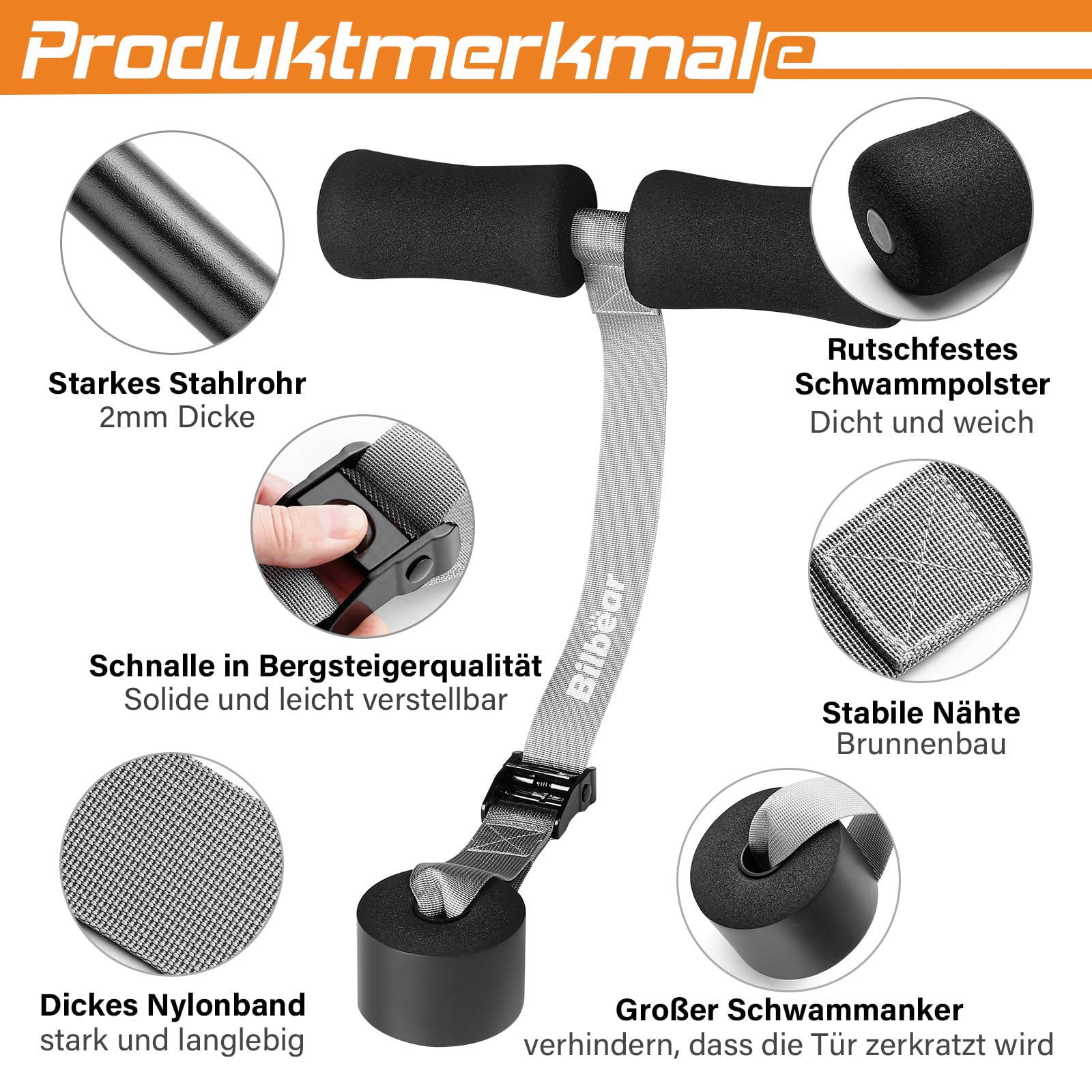 Cinghia regolabile Nordic Hamstring Curl con tappetino per ginocchia, cintura nordica portatile per cricletti, allungamento hamstring, crunch, sit-up, nordic curl macchina a casa, può