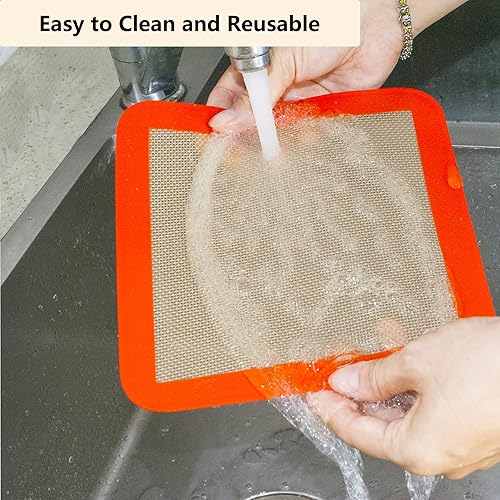 Miniatura 3 de Alfombrillas cuadradas de silicona para hornear de 9 pulgadas, alfombrilla de silicona reutilizable antiadherente de grado alimenticio de 8.5