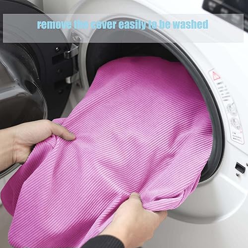 Miniatura 8 de Kisoy - Funda para puf de almacenamiento de animales de peluche (sin relleno), lavable, ultrasuave, para organizar juguetes de peluche o textiles,