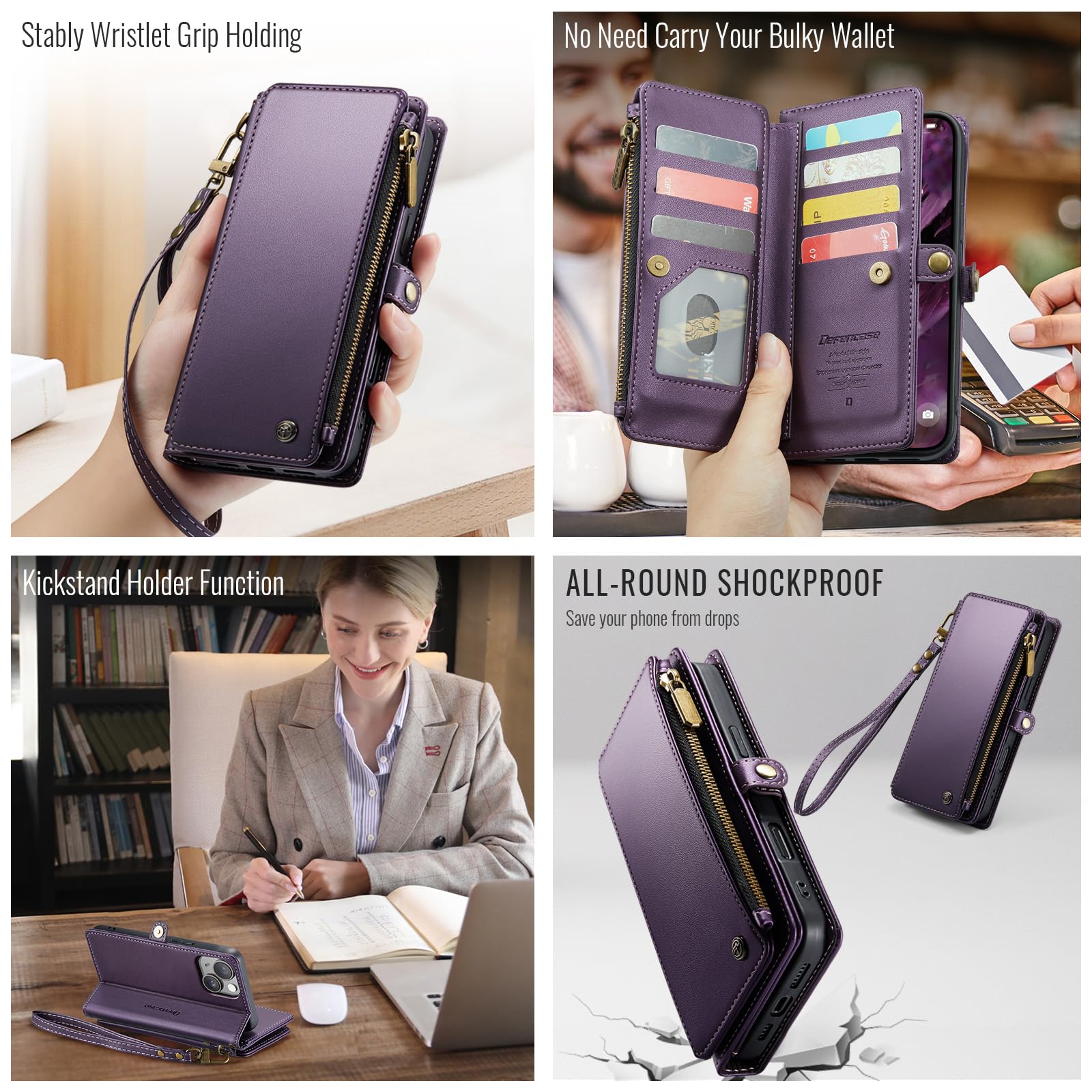 4C14 Dreem iphone 15 plus ケースウォレット Amazon.com: Defencase for iPhone 15 Plus Wallet Case with RFID