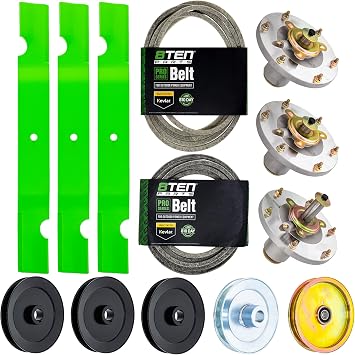 8TEN Deck Rebuild Kit for Grasshopper 329 325d 61-Inch 320245 623763 623780 382085 382111 Blade Spindle Belt Idler