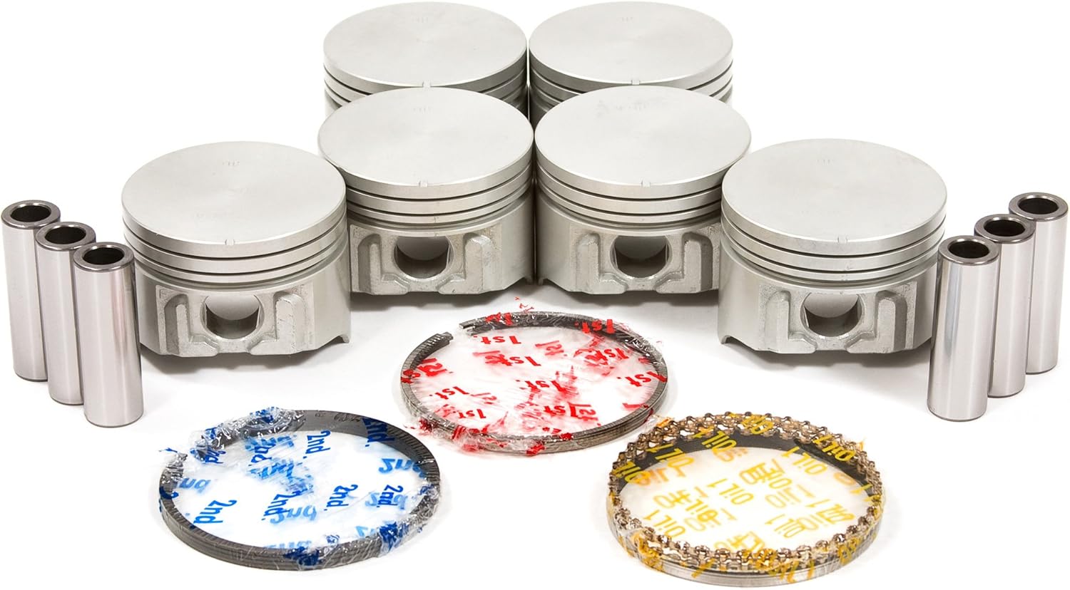 Evergreen PA21500.STD Compatible With 91-02 Ford Ranger Taurus Tempo Taurus Mazda Mercury 3.0L 182 OHV Engine Piston Set (Standard Size)