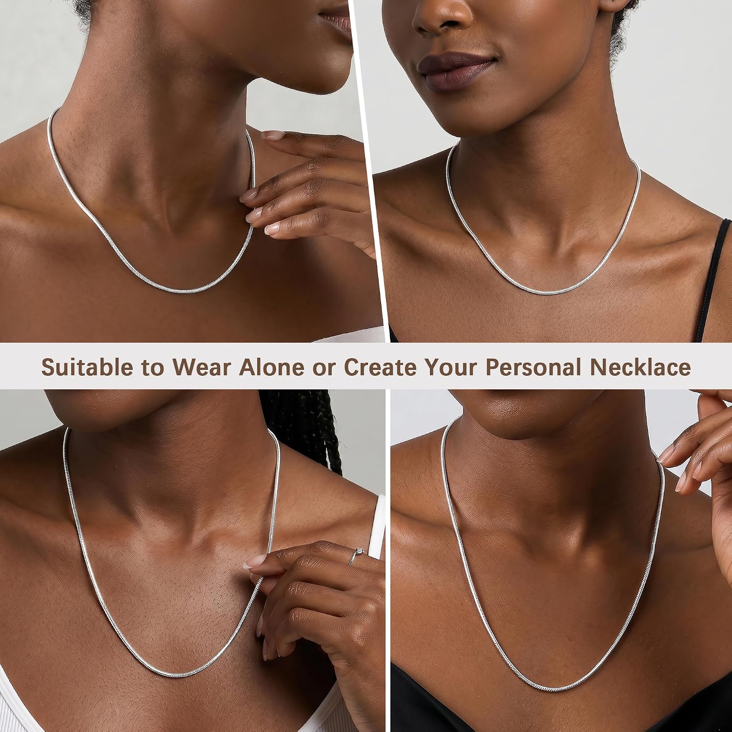 925 Sterling Silver Chain for Women - 1.5mm/2mm/2.5mm Sterling Silver Herringbone Chain Necklace Silver Chains Necklaces Jewelry Gifts for Women 16/18/20/22/24 Inch