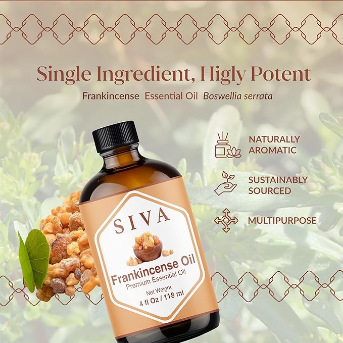Aceite Esencial de Incienso Siva 4 oz - 100% Natural Boswellia Serrata miniatura 3