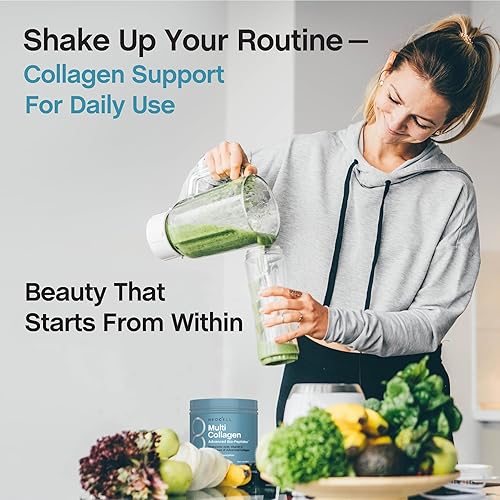 Miniatura 9 de NeoCell Polvo de biopéptidos multicolágeno  22 onzas  Avanzado con ácido hialurónico y vitamina C  10 súper tipos de colágeno  Absorción superior