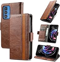 Vista 271 de Funda para Honor X7, Funda para Honor Play 30+ Plus Funda de piel sintética con ranuras para tarjetas Funda con soporte abatible Rojo