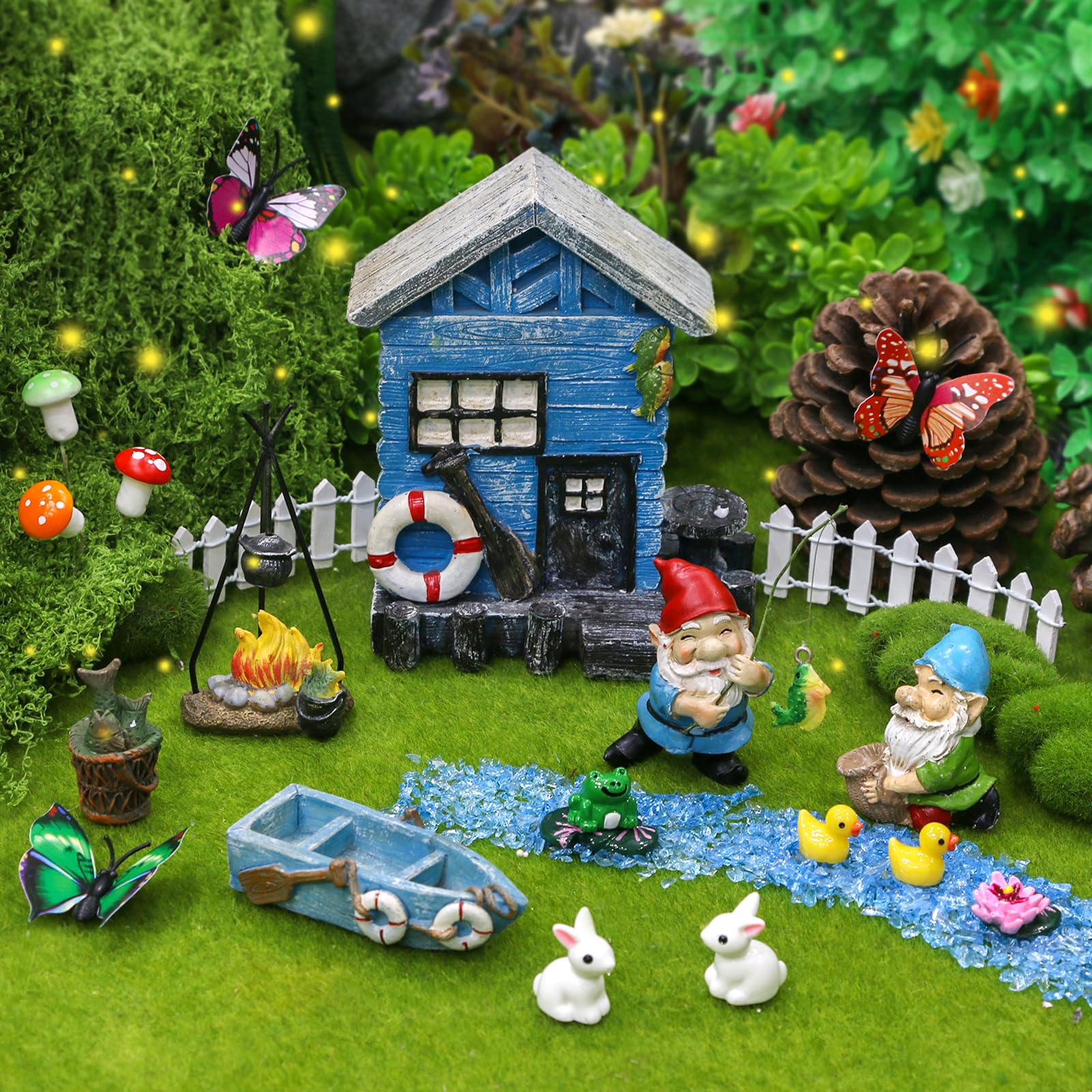 Bordure Pour Village De Noël Clôture Miniature En Bois Avec Guirlandes Lumineuses – 90 Cm, Décor De Jardin De Fée, Maison De Poupée Et Loisirs Créatifs De Noël