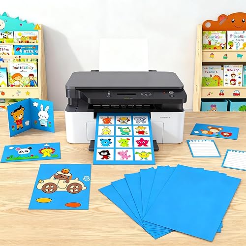 Miniatura 2 de 30 hojas de cartulina de 8.5 x 11 pulgadas, 6.35 ozm de alta calidad, papel de cartulina de colores para niños, fabricación de tarjetas,