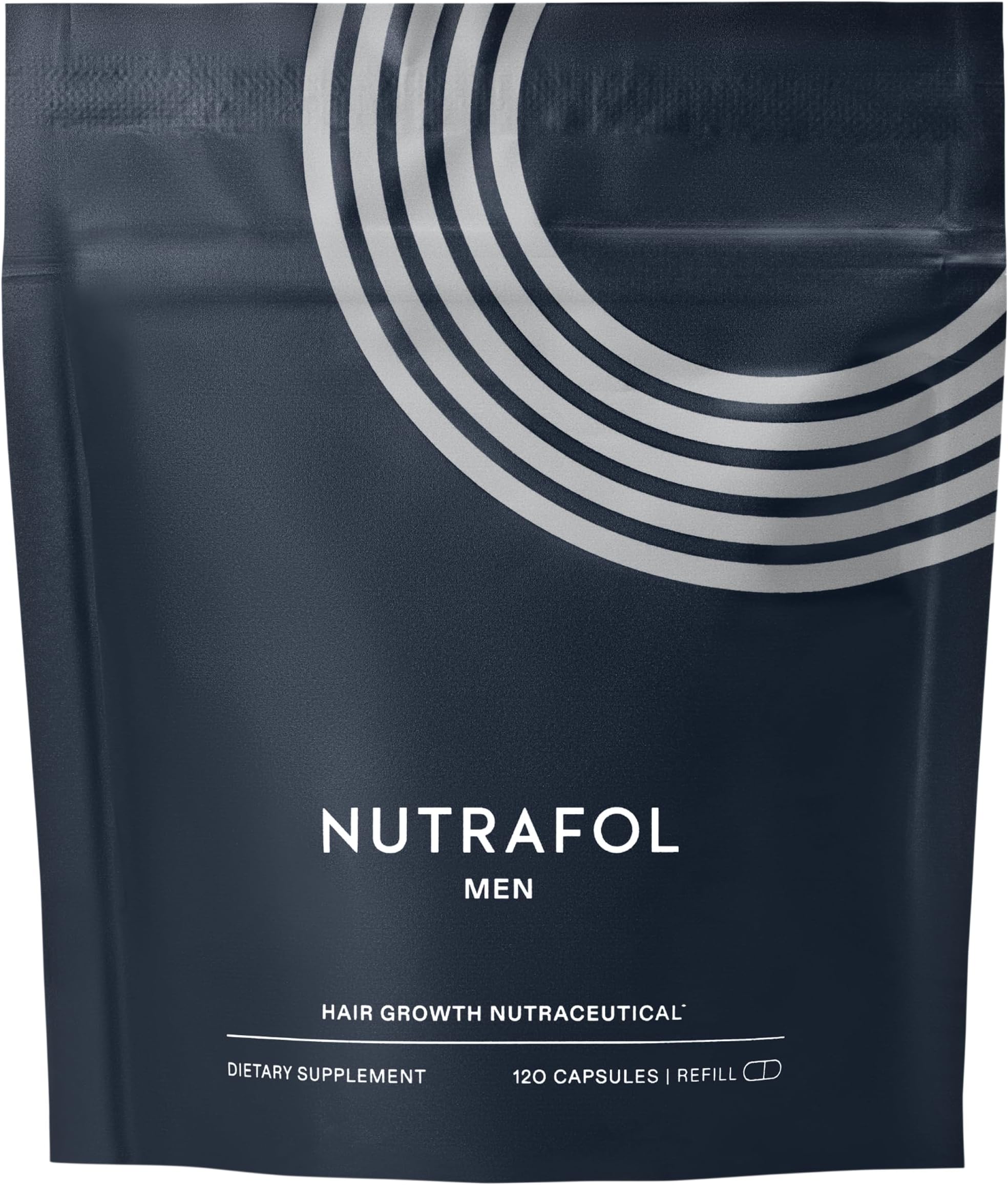 Men's Hair Growth Supplements, Clinically Tested for Visibly Thicker Hair and Scalp Coverage, Dermatologist Recommended - 1 Month Supply, 1 Refill Pouch