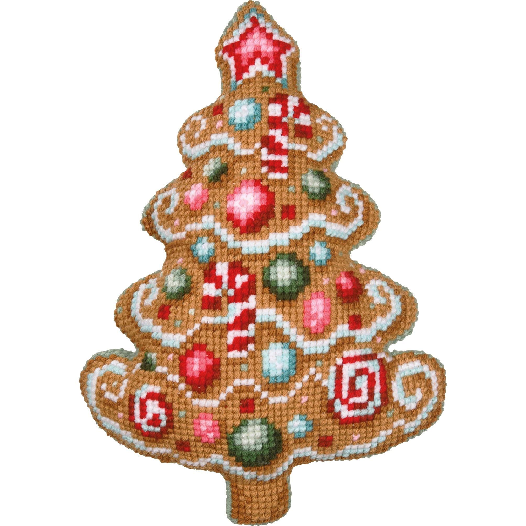 Vervaco stamped cross stitch kit cushion with cushion back ""Christmas tree"", 36x