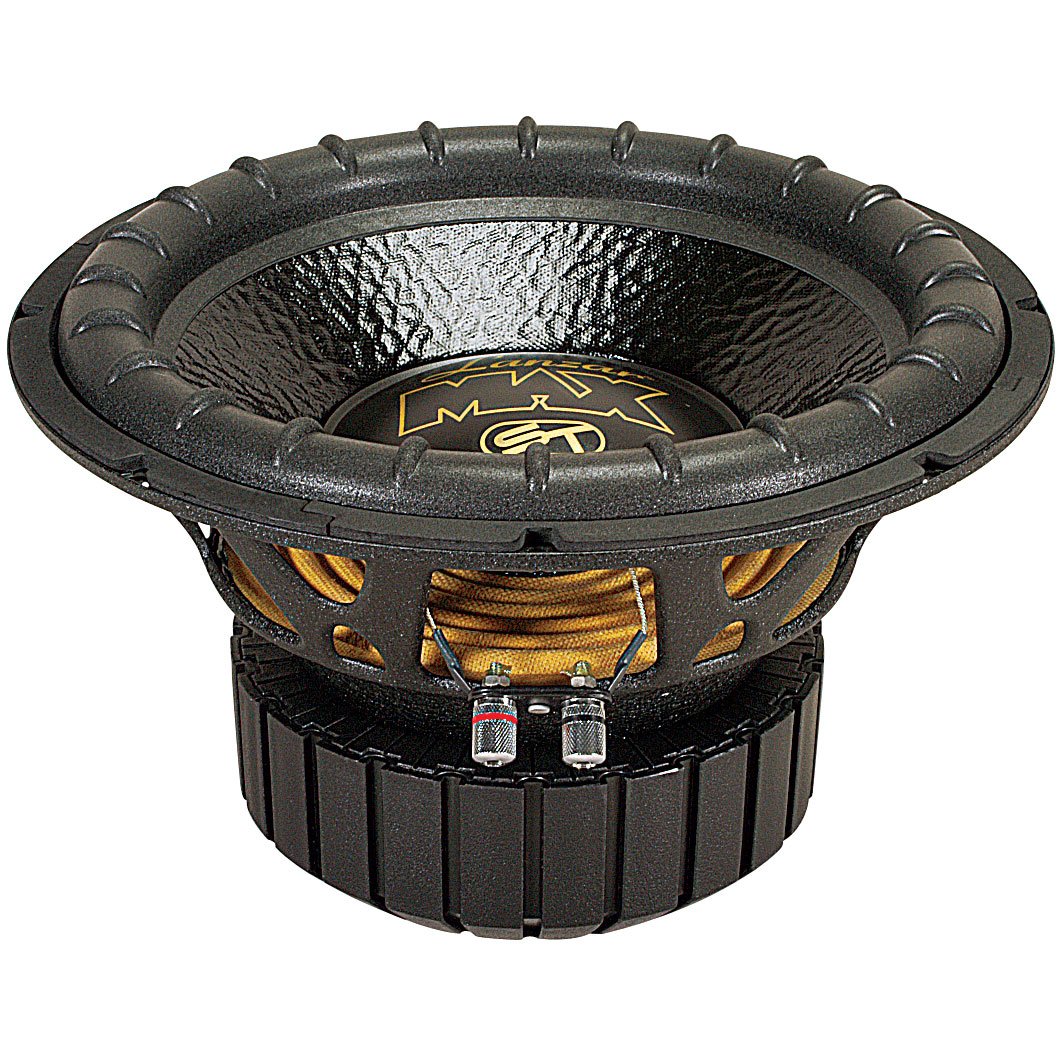 Lanzar 12in Car Subwoofer Speaker - Black Cone, 1000W, 4Ohm, Rubber Suspension - MAX12