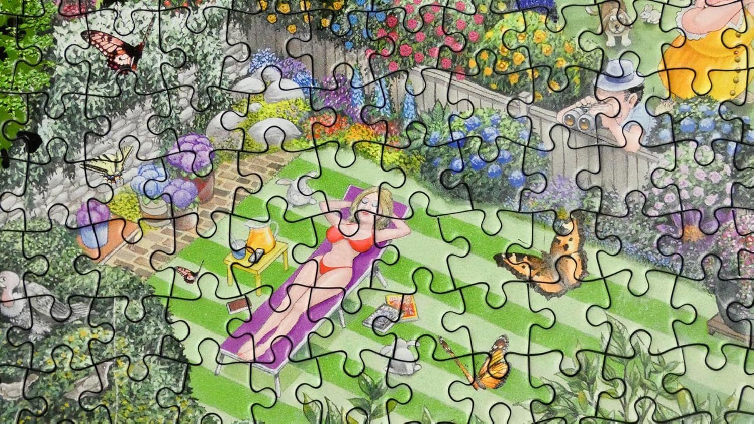 1000 Piece Jigsaw Puzzle I Love Gardening 'The Makeover' by Mike Jupp – Hilarious Gardening Chaos, Fun for Adults, Unique Gift for Puzzle Lovers
