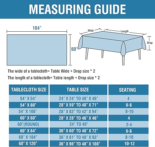 Miniatura 5 de H.VERSAILTEX Manteles de Lino Texturizado de 60 x 104 pulgadas, mantel sólido premium a prueba de derrames, cubierta de mesa impermeable para