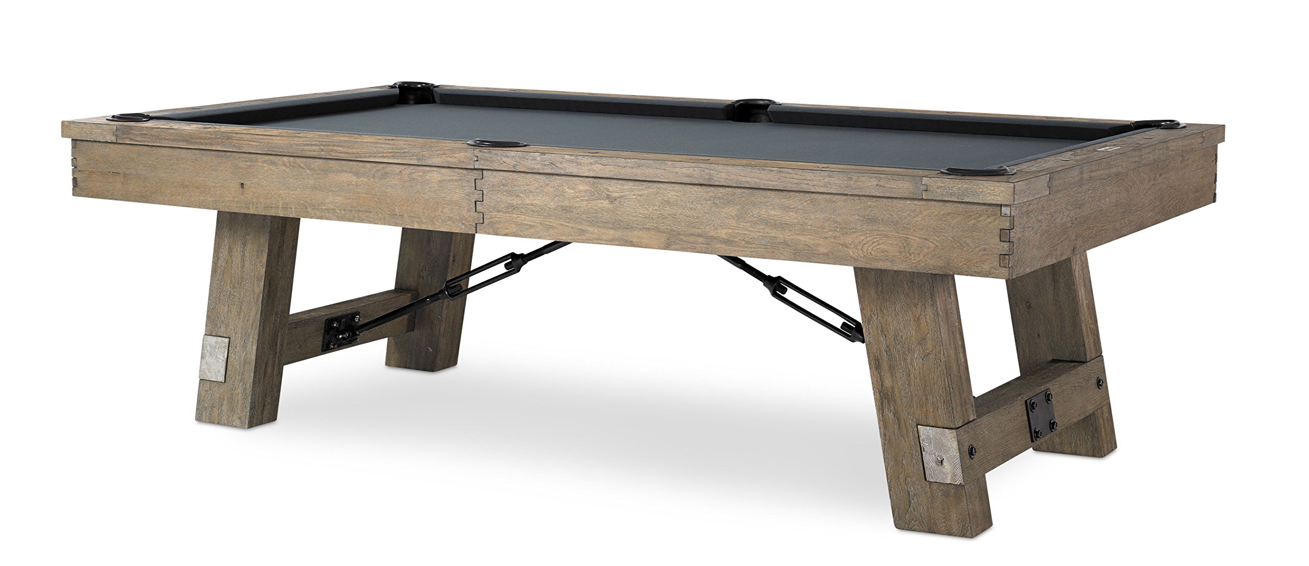 Plank & Hide Isaac 8 ft Billiards Pool Table - Silvered Oak