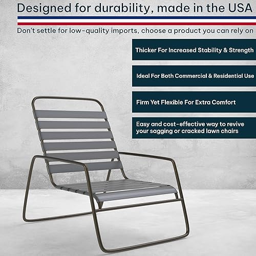 Miniatura 10 de Correa de silla de vinilo de 20 pies de largo y 2 pulgadas de ancho. Acabado mate para reparación y reemplazo. Para patio, exterior, césped, jardín,