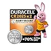 DURACELL 2025 Lithium Coin Batteries 3V (2 pack) - Up to 70% Extra Life - Baby Secure Technology - For Use in Key Fobs, Fitness Watches and 3D Glasses - Baby Secure Packaging DURACELL 2025 Lithium Coin Batteries 3V (2 pack) - Up to 70% Extra Life - Baby Secure Technology - For Use in Key Fobs, Fitness Watches and 3D Glasses - Baby Secure Packaging