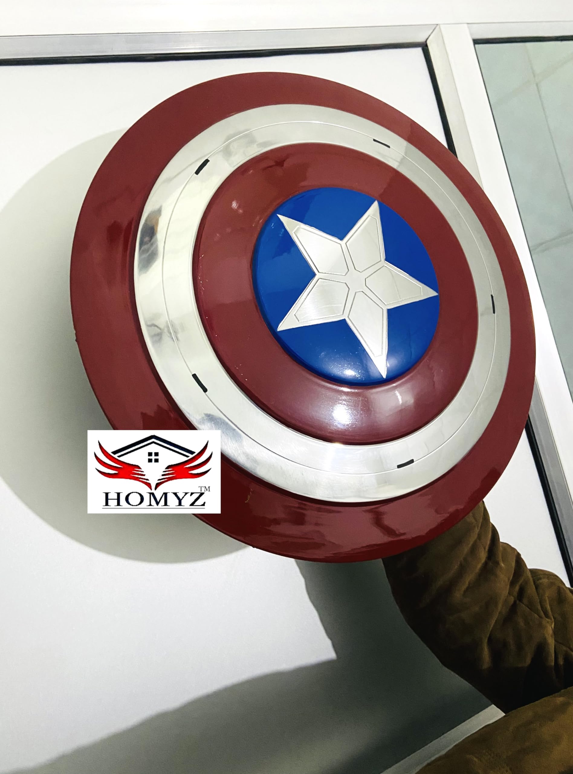Escudo redondo medieval con agarre de cuero, decoración de pared, diseño único, metal, cosplay, juego de rol, disfraz de Halloween