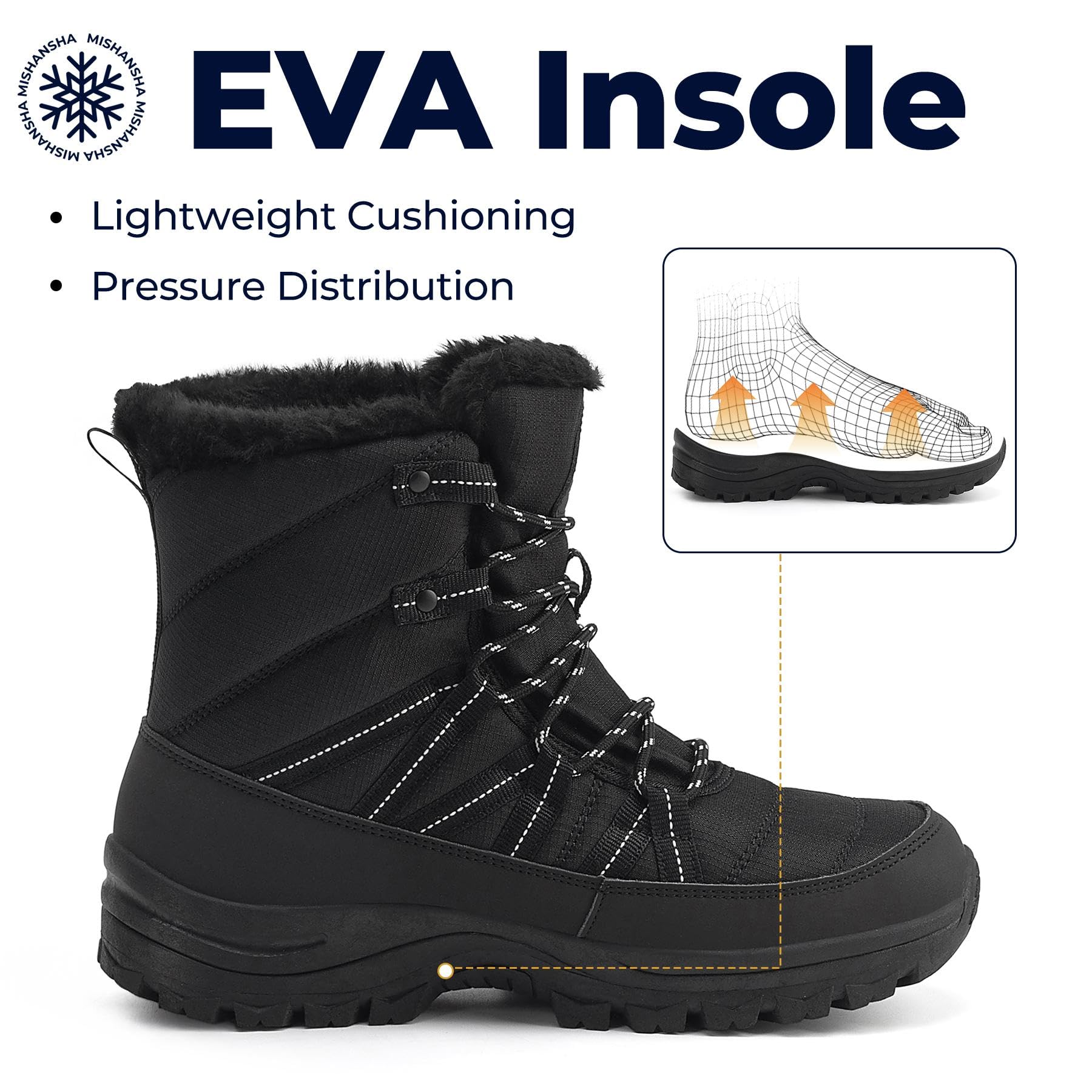 Mishansha Chaussons pour Femme avec Dessin Animé Taille 36-42 EU | Chaussures d'hiver,Chaussure de Neige,Chaudes Doublure Peluche,Randonnée,Trekking