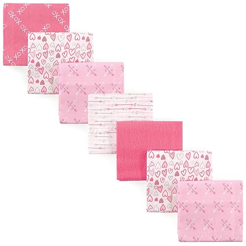 Miniatura 7 de Luvable Friends - Mantas unisex de franela de algodón para bebés, flores, paquete de 7 unidades, talla única