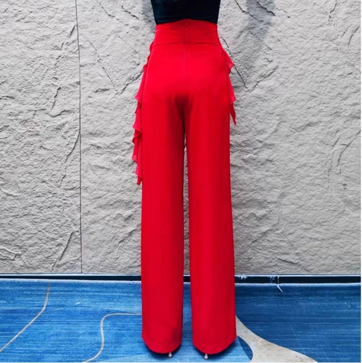 社交ダンス ダンス パンツ レディース コンテンポラリー ガウチョパンツ ストレッチ レッスン ラテンダンス 社交ダンス用パンツ 体