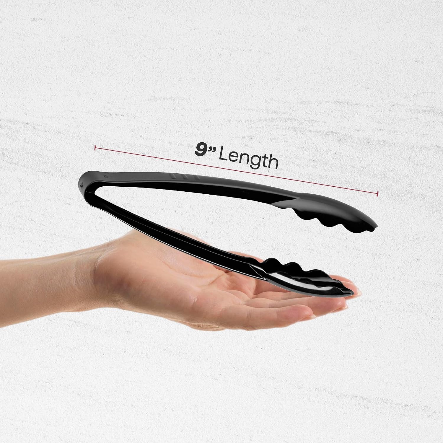 Smarty Had A Party 48 Black Disposable Plastic Serving Tongs Catering Supplies Buffet Display 9" Disposable Tongs for Serving Food
