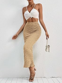 Amazon.com: GORGLITTER Women's High Waisted Flowy Long