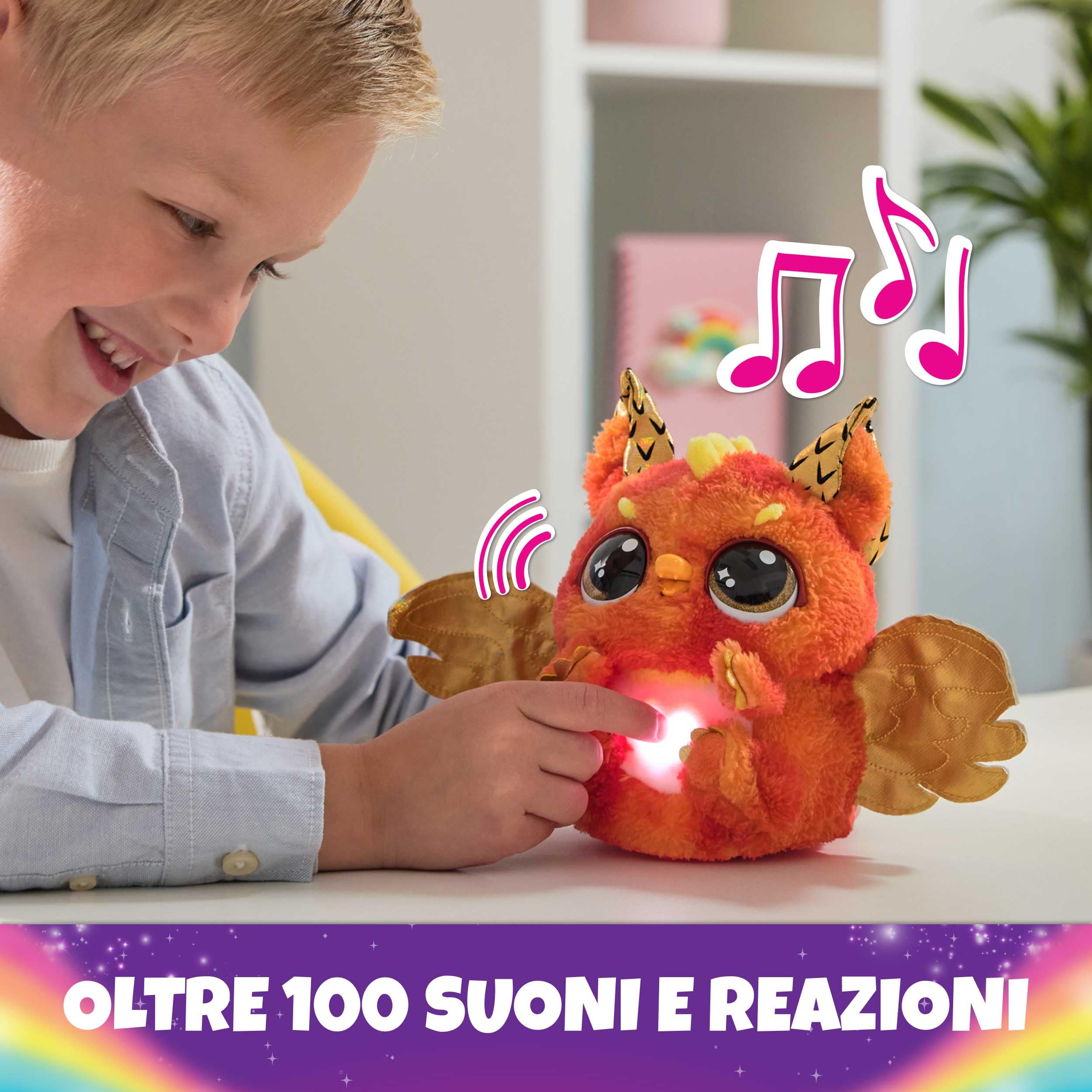 HATCHIMALS Alive, Uovo Mystery Hatch Draggle, Peluche Interattivo a Sorpresa con Effetti Speciali, Nebbia, Luci, 100 Reazioni e Suoni, Giocattoli per Bambini e Bambine, 5+ Anni - Modelli Variabili