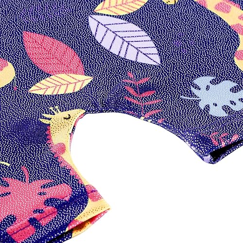 Miniatura 5 de Belovance Leotardos de gimnasia para niñas pequeñas, leotardo brillante de arcoíris, dinosaurio, leopardo, estrellas, ciclista, secado rápido