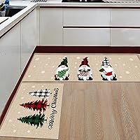 Vista 13 de Alfombras de cocina de Navidad, absorbentes, antideslizantes, para piso, muñeco de nieve, rojo y negro, a cuadros, alfombras y tapetes pequeños