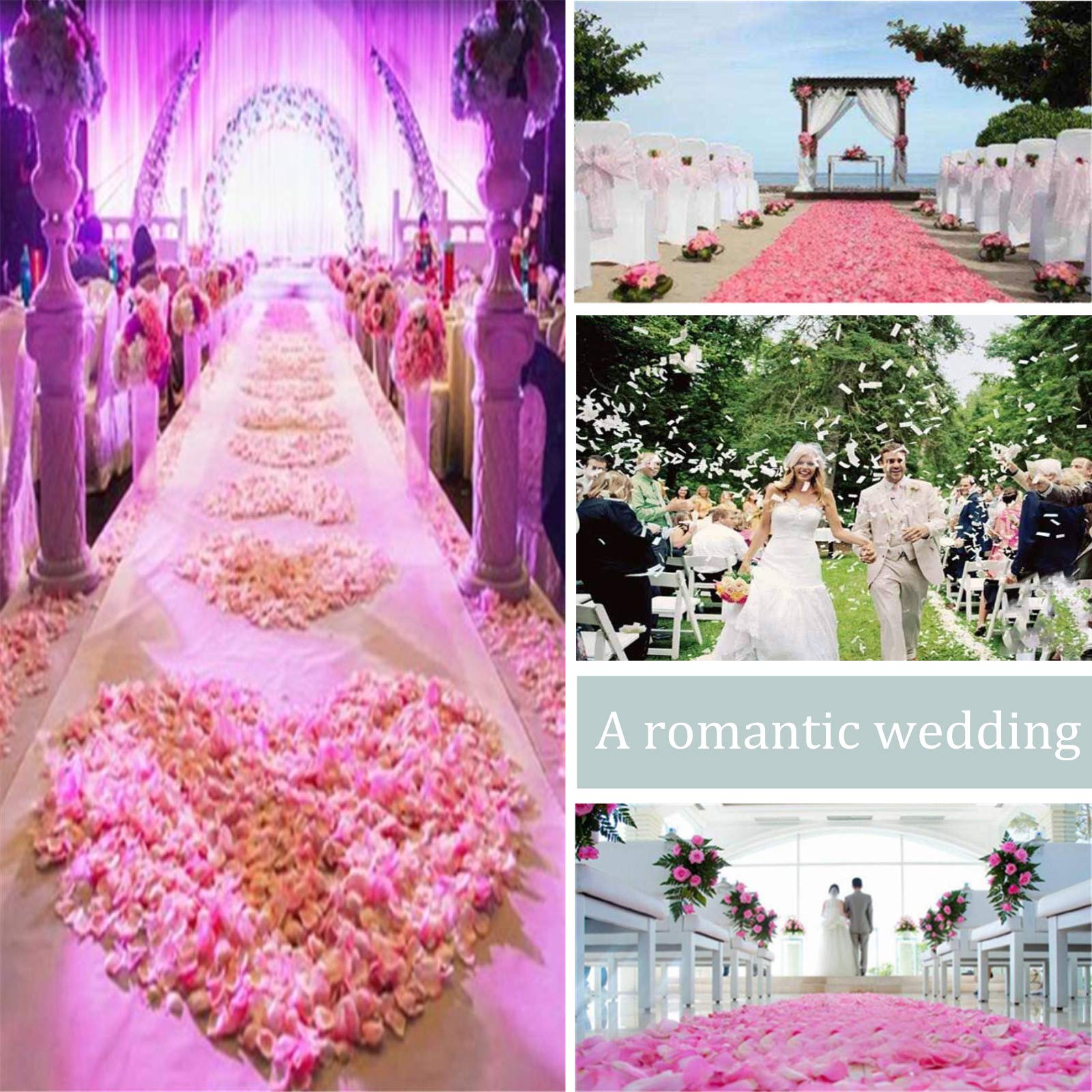 Seta Rosa Petalo di Rosa, Seta Artificiale Petali di Fiori, Finto Petali di Rosa per La Tabella dei Coriandoli del Partito Favore di Cerimonia Nuziale Bridal 100pcs