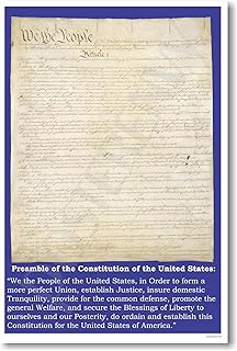 American Government: The Preamble of the Constitution - Classroom Poster