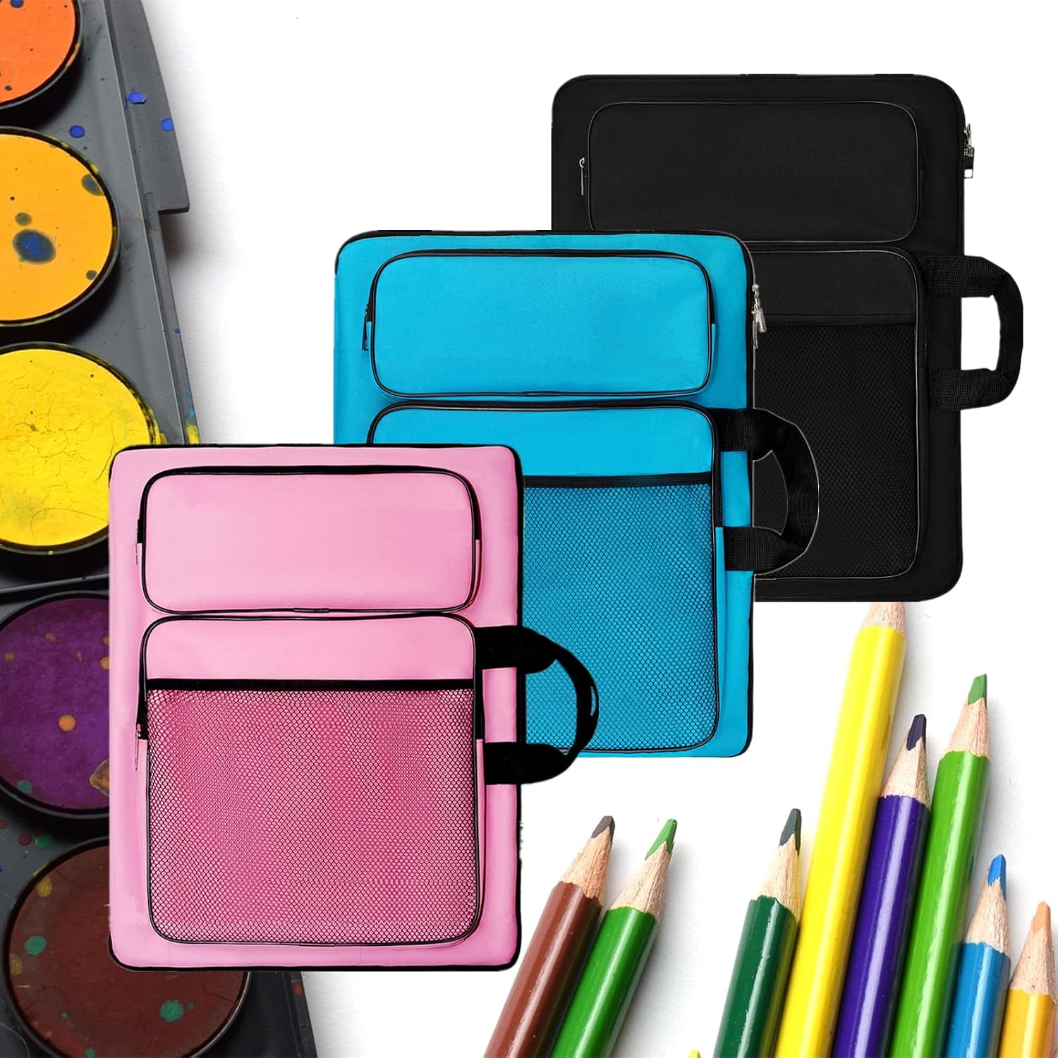 TreochtFUN Art Portfolio Kids Drawing Supply Bag 15 x 18 in for Children Lesson - Artwork Case Storage Sketchbook,Drawing Pencil,Artist Set