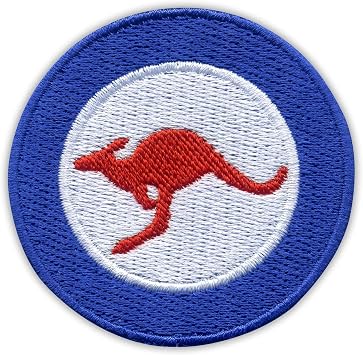 Raaf - Royal Australian Air Force Roundel - Black Hook and Loop - Embroidered Patch/Badge/Emblem