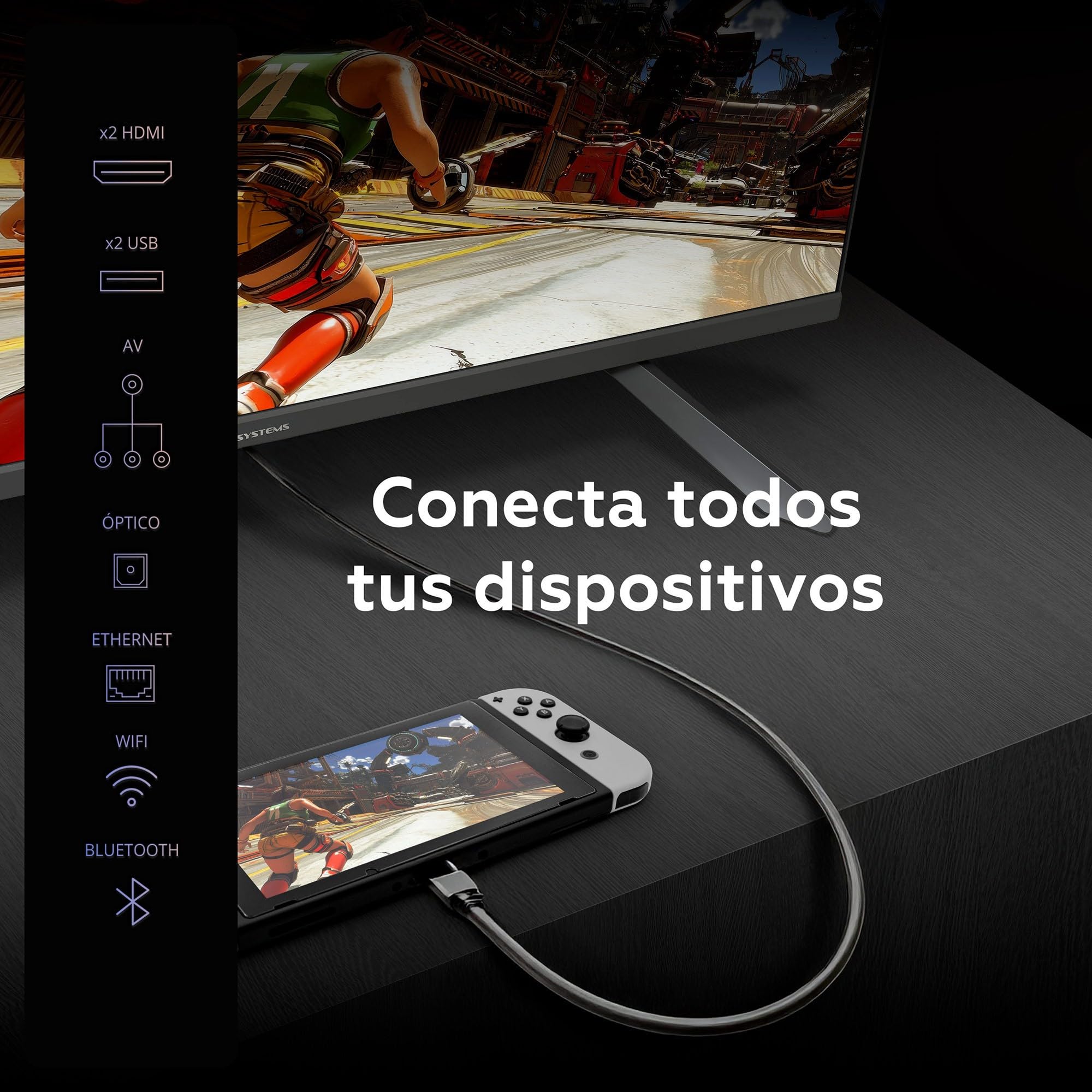 TD Systems - Smart TV 32 Pulgadas QLED, Android 14 GTV, Television TDT HD, Modelo 2025, Televisor con 3 años de garantía - PRIME32K21GLQ