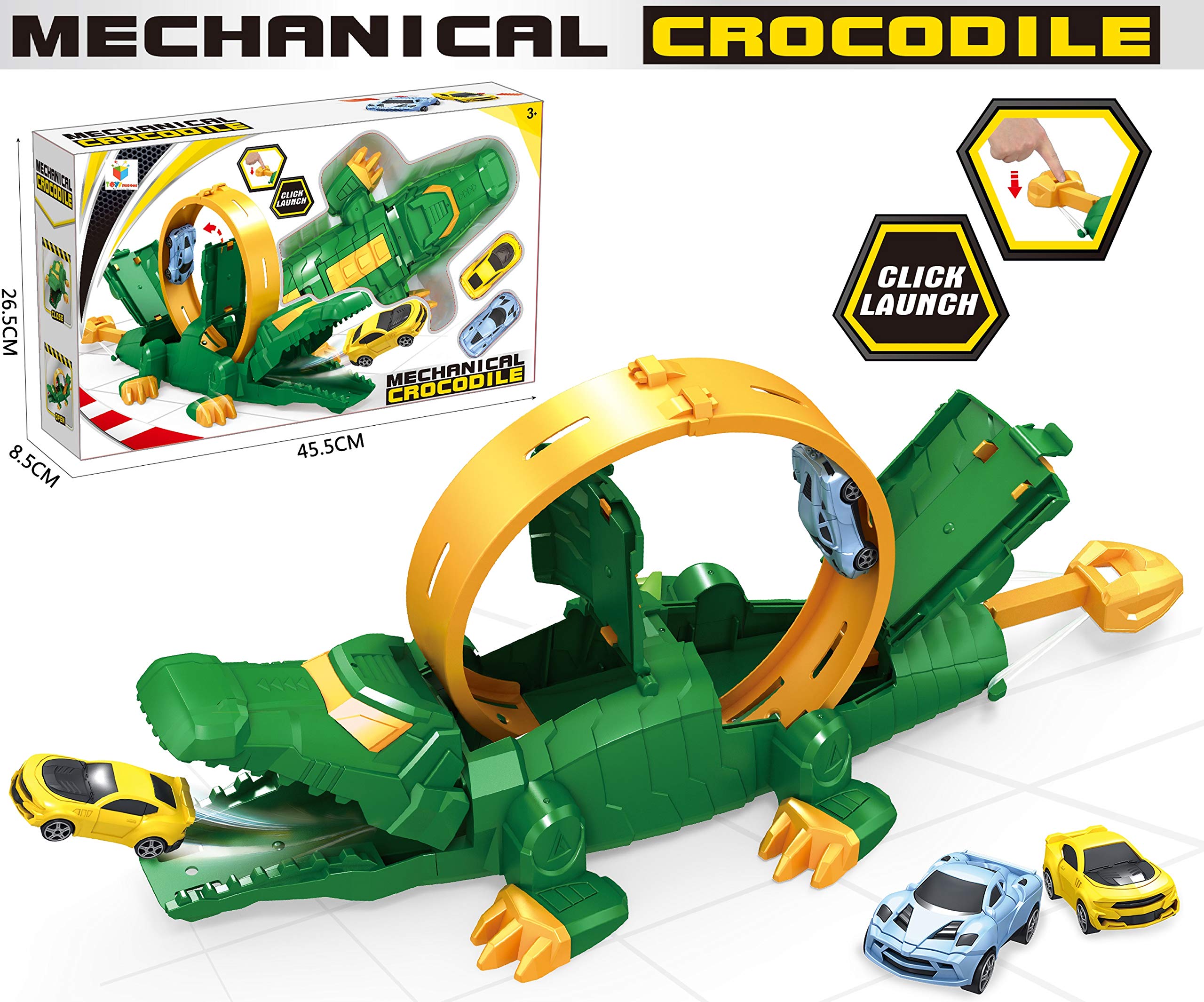 Buy Toys Bhoomi Mechanical Crocodile Track Car Garage Playset Toy with