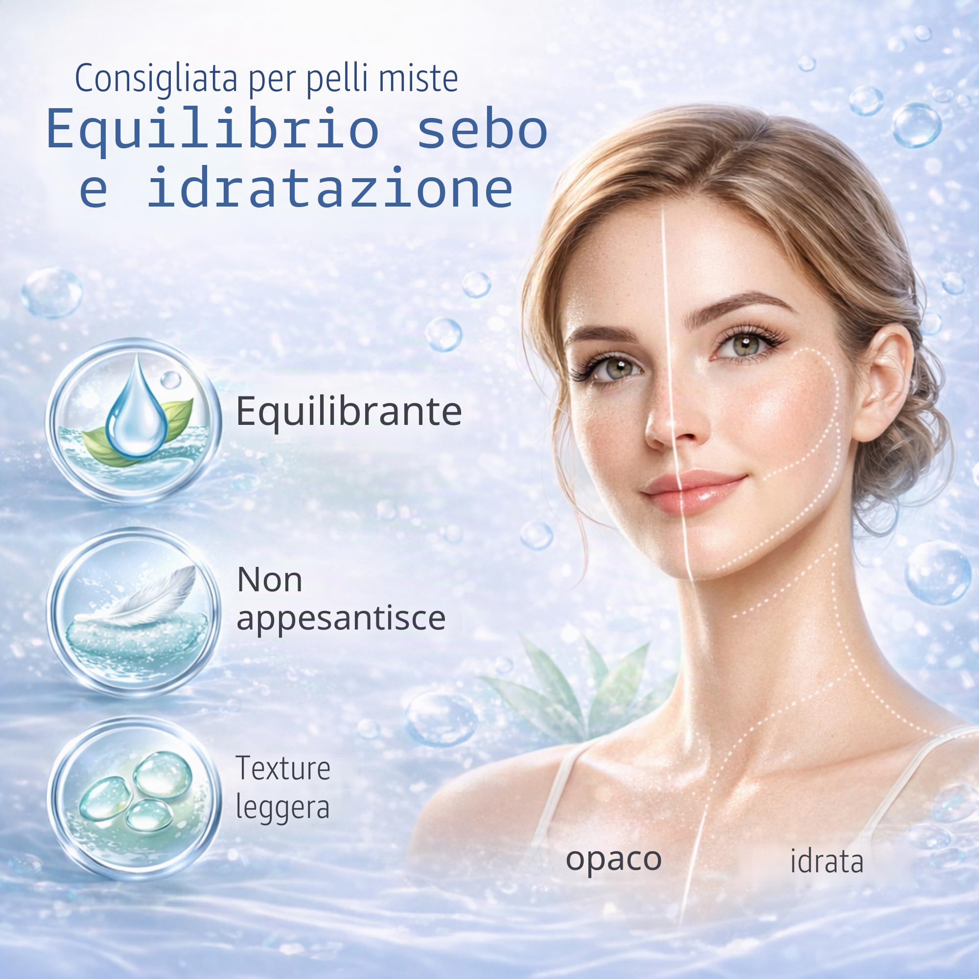 TEOXANE Advanced Filler, crema per pelli da normale a miste, crema per il viso ialuronico, anti invecchiamento, crema idratante, cura del viso, dermocosmetici, MATRIXYL 3000, 50 ml