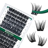 Vista 35 de Kit de racimos de pestañas KEYYOU Natural Wispy Kit de extensión de pestañas DIY 144 piezas Extensiones de pestañas en racimo con cepillo de rímel