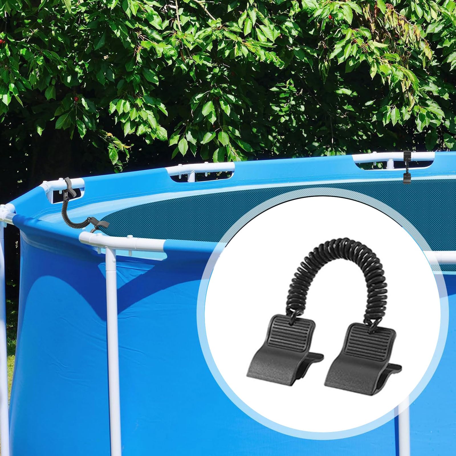 6 Stück Solar Clips mit starkem Halt für runde/ovale Abdeckungen