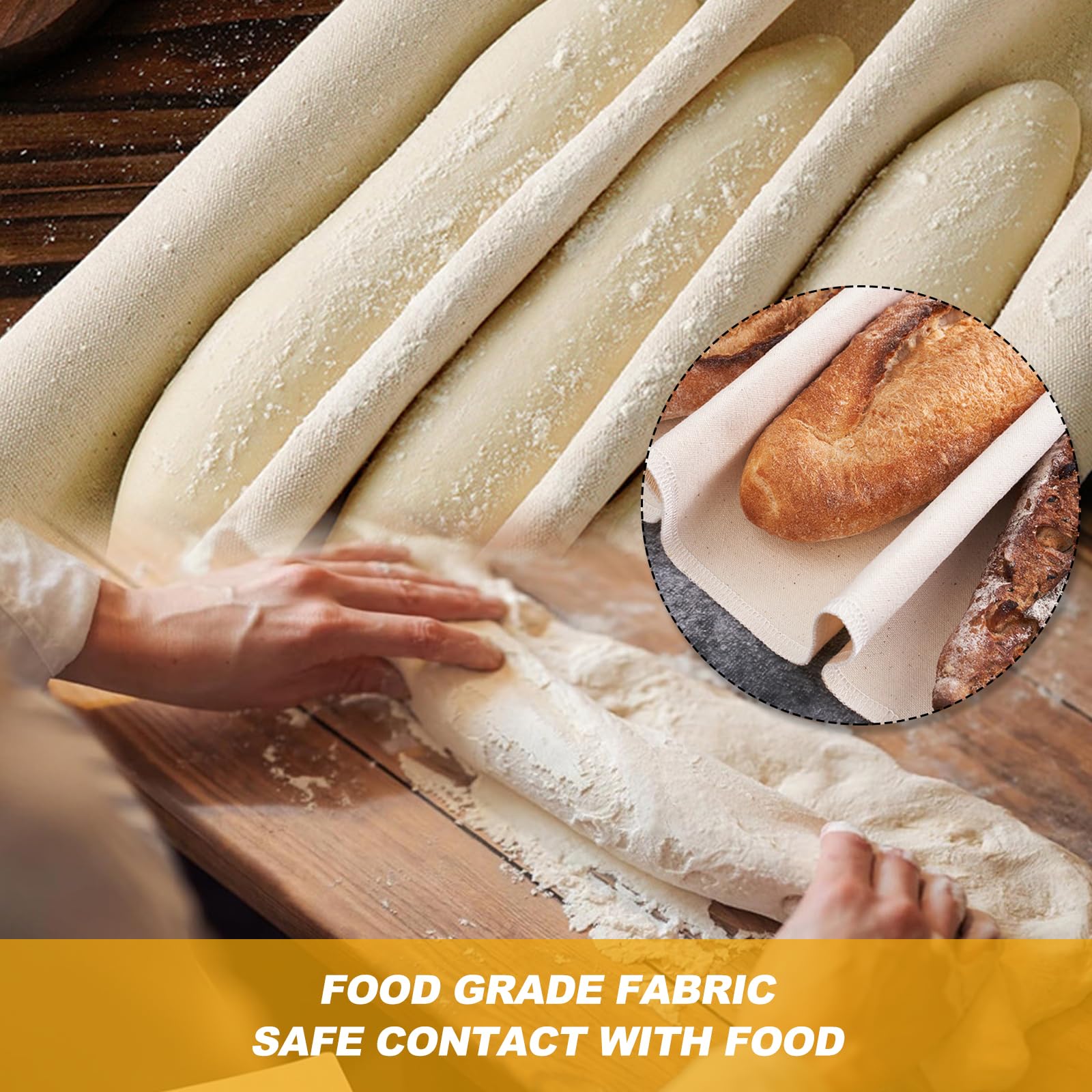 Bäckerleinen Aus Baumwolle - Praktisches Teigtuch 75x45cm Für Perfektes Brotbacken