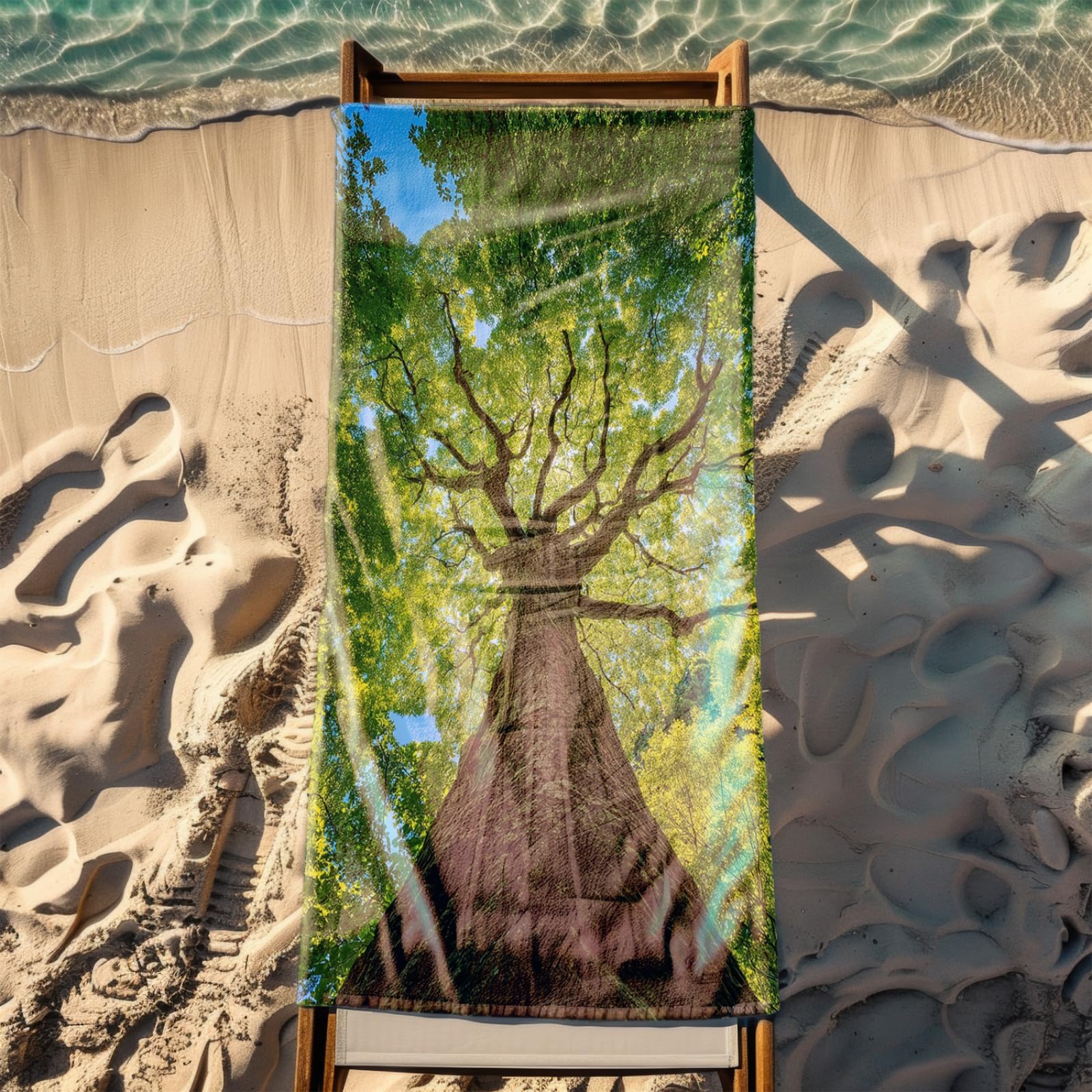 Générique Serviette de Plage 90X180 Arbre Vert