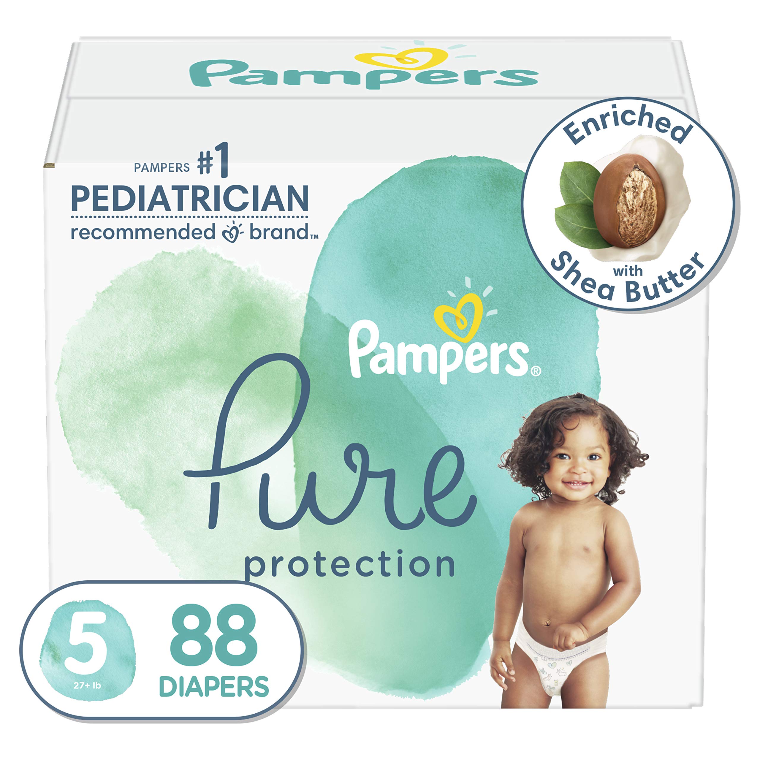 PampersPure Protection Diapers Size 5, 88 count - Disposable Diapers