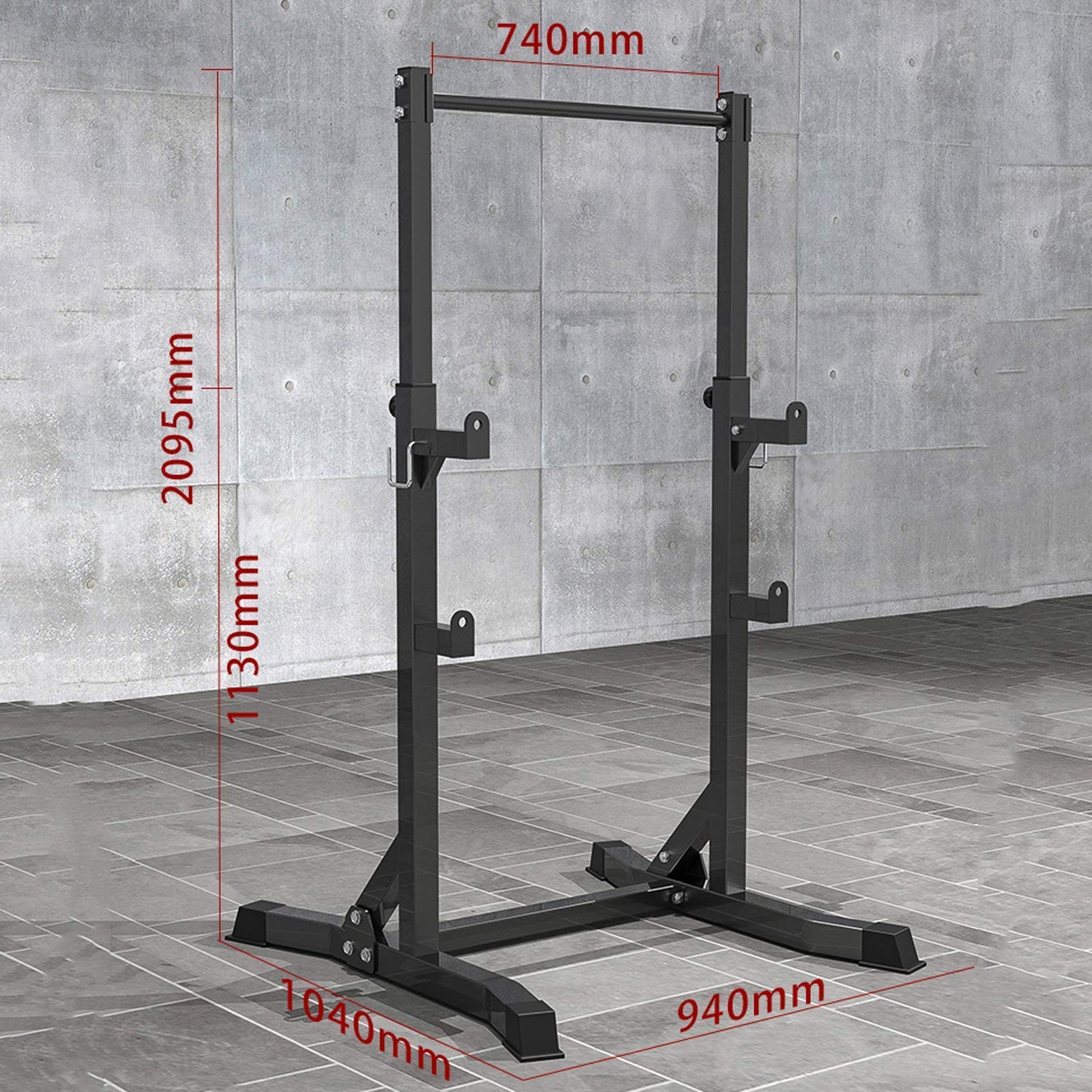 Soporte para barra, soporte para press de banca con barra multifunción, soporte para sentadillas ajustable, soporte para mancuernas portátil, para entrenamiento de cuerpo completo en interiores y hog