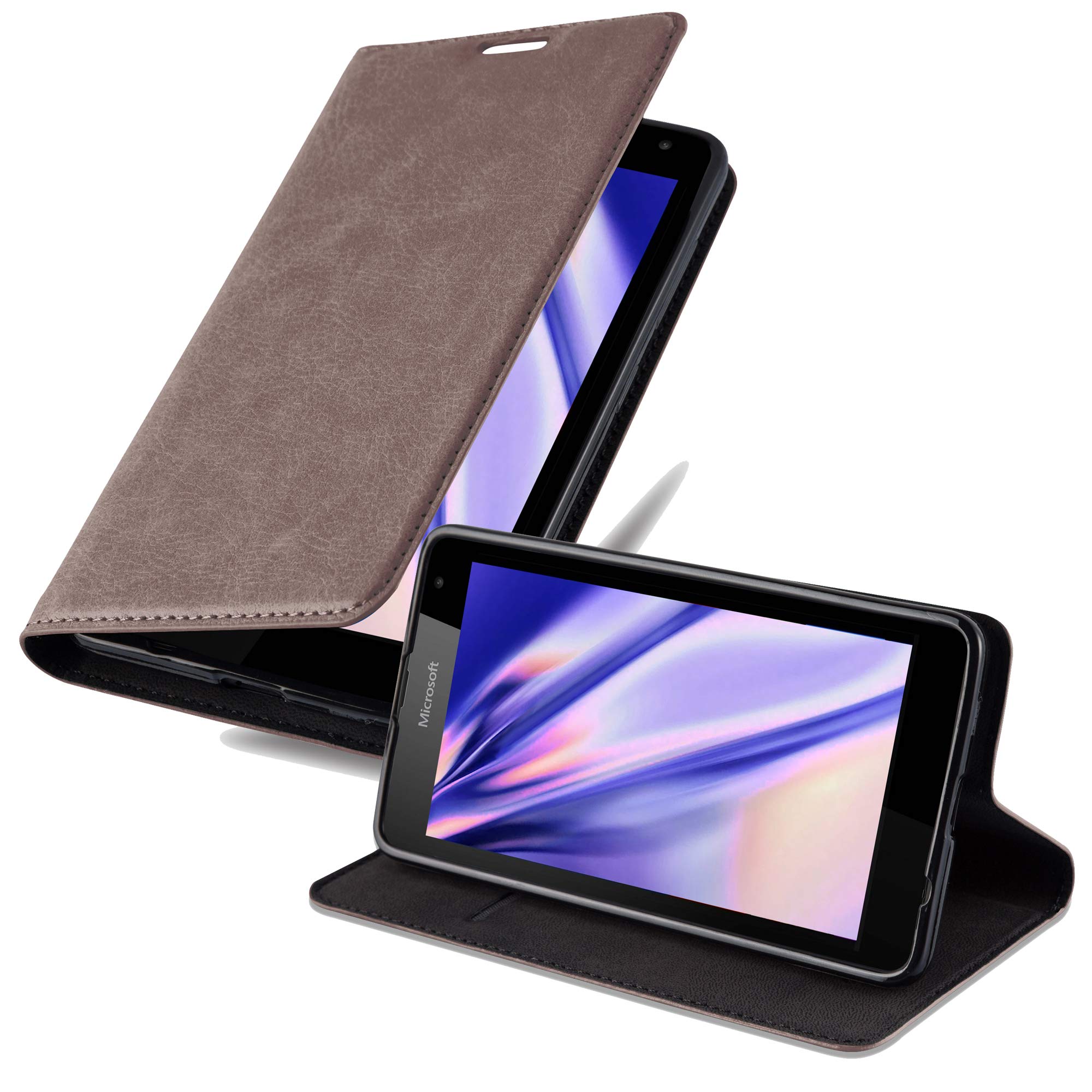 Cadorabo Custodia Libro Per Nokia Lumia 550 Con Porta Carte E Chiusura Magnetica - Cover Portafoglio In Pelle Sintetica Oro Rosa - Funzione Stand