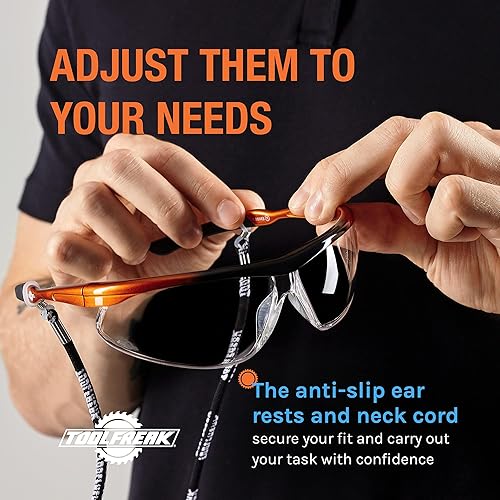 Miniatura 5 de ToolFreak Gafas de seguridad - Protección UV y contra impactos ANSI z87.1 clasificada (Agente)