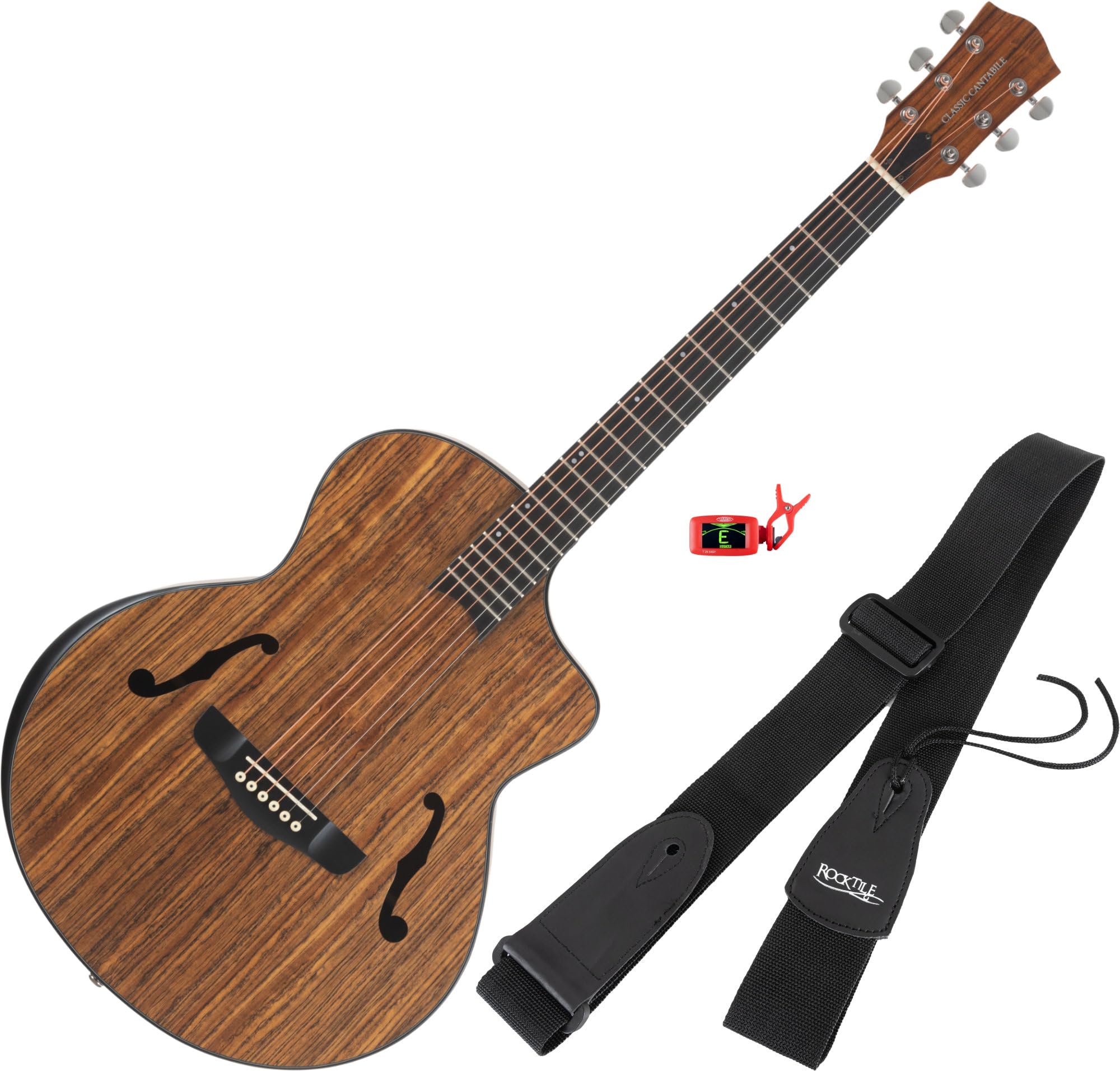 Classic Cantabile SHG-2WN LaBelle Set Chitarra Western, Peso: 1, 7 kg | Modello: SHG-2WN LaBelle Side-Hole, 7 kg, Numero corde: 6, Orientamento: destrimano, Tavola: noce, Fondo e fasce: noce
