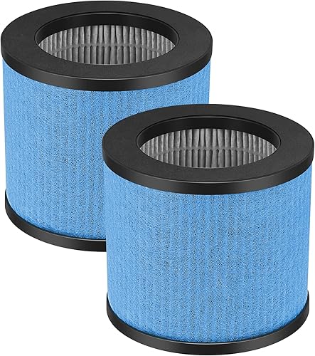 TPAP002 Filtro de repuesto compatible con TOPPIN TPAP002 Comfy Air C1, filtro de carbón activado eficiente 4 en 1, parte #TPFF002, paquete de 2