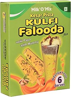 Milkomix Kulfi Falooda King Instant Milk Flavour Drink Milk With Energy Box - 150 G Pack Of 1, Powder