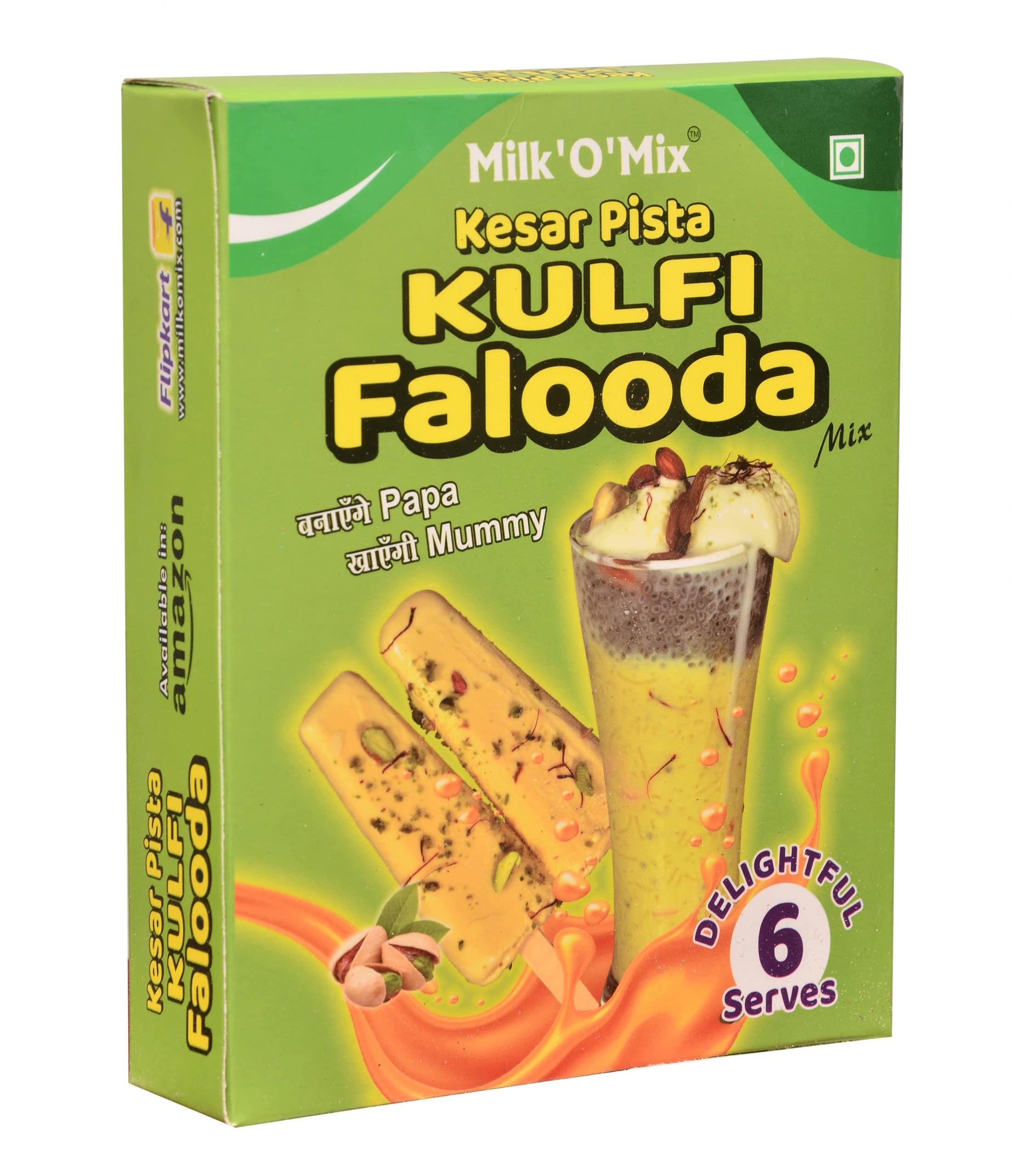 Milkomix Kulfi Falooda King Instant Milk Flavour Drink Milk With Energy Box - 150 G Pack Of 1, Powder